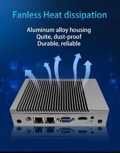 J1900 I3 I5 Fanless Mini Pc 4G LTE Supported <strong>Linux</strong> <strong>Ubuntu</strong> OS Dual LAN 2 Display Embedded Industrial Pc Factory Price Pc <strong>Computer</strong> - Product Image 4