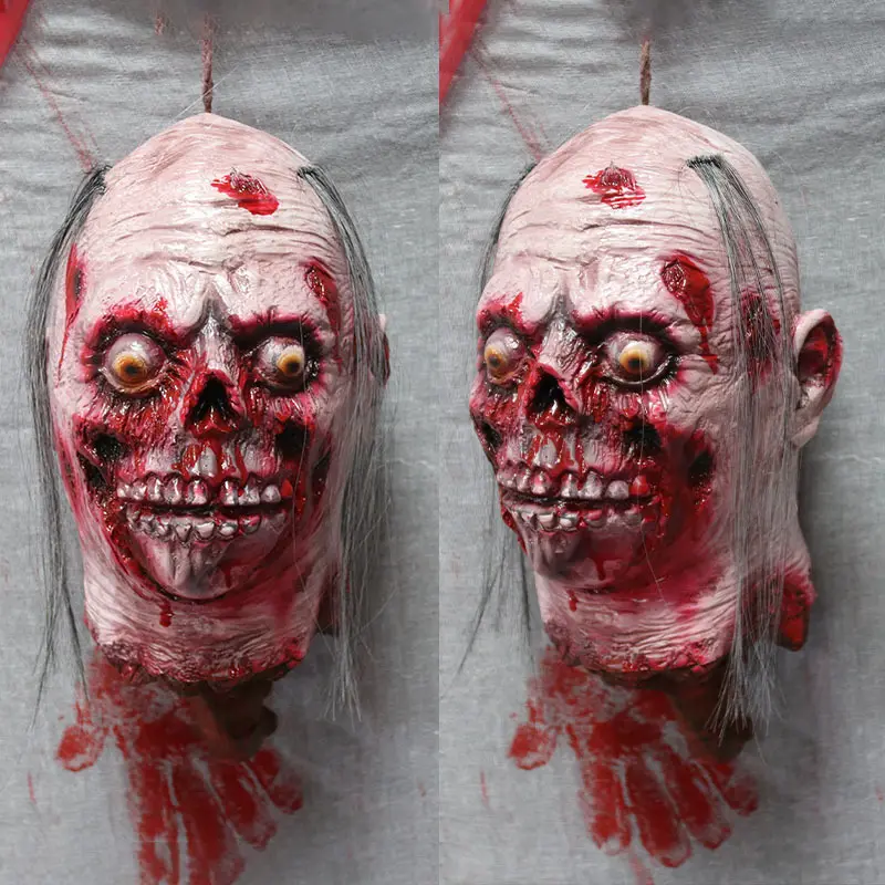 Halloween Horror Zombie Latex Maske Party Cosplay Blutig Ekelhaft Rot Gesicht Maskerade Terror Party Gesicht Abdeckung Custom Design