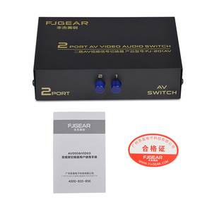 FJGEAR AV Rca开关1输入和2输出，用于电视附加和视频切换器