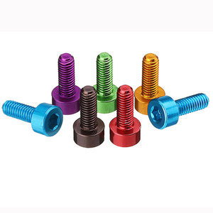 Personalizado 7075 M3 M4 M5 M6 métrico colorido DIN912 botón cabeza hueca hexagonal aluminio anodizado pernos de titanio tornillo - Product Image 3