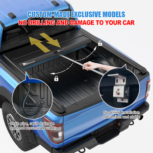 Zolionwilロールアップトランクマニュアルピックアップ格納式TonneauカバーAMAROKショートベッド用 - Product Image 3