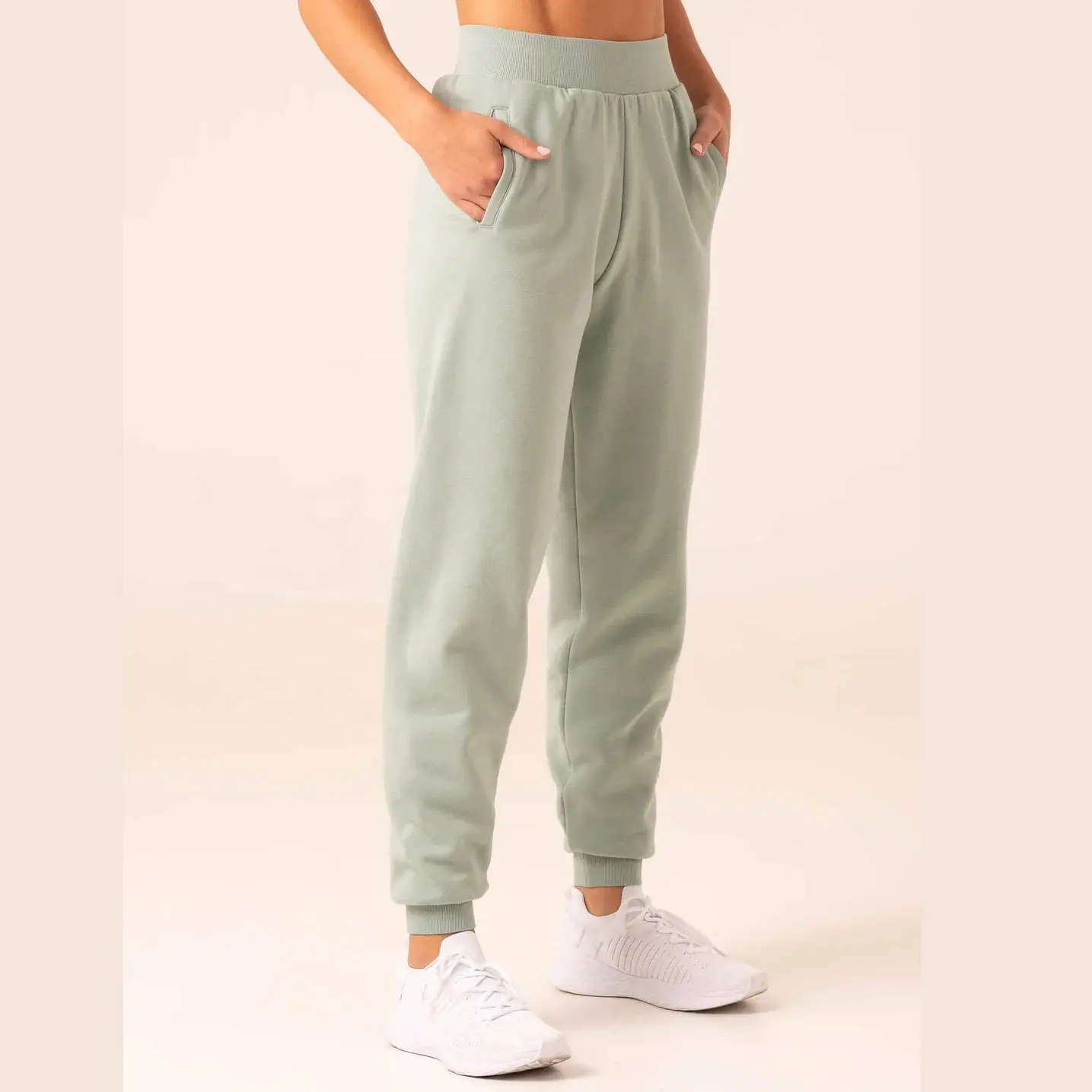 New Arrival Custom Logo Loose Fit Streetwear rib waistband Pants Soft Cotton Breathable Gym Training Women Jogger Sweatpants