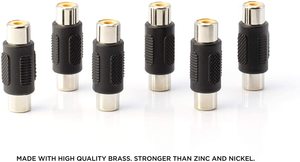 RCA适配器母到母耦合器扩展器桶-音频视频RCA连接器，用于音频视频S/PDIF低音炮，唱机 - Product Image 4