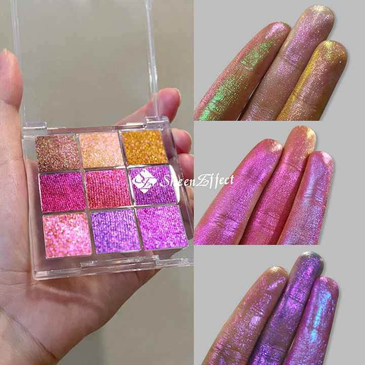Sheeneffect pink Eyeshadow Palette Sweet Style Glitter pink Effect Eye Shadow Palette Private Label OEM