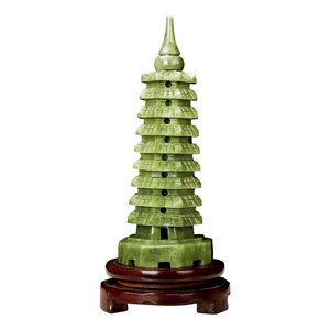 Chinese Natural <strong>Jade</strong> 9 Storey 135 cm Wenchang Tower Statue / for Living Room Office Desktop Ornaments - Product Image 2