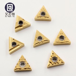 Inserto de torneado CNC de cerámica de Metal TNMG160404 Herramienta de torneado externo para torno con revestimiento de oro - Product Image 1