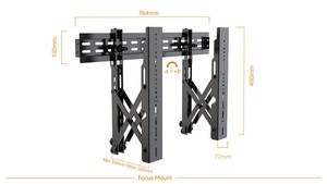FocusMount ขายึดติดผนังทีวีวิดีโอแบบป๊อปเอาท์แบบปรับได้ขนาดเล็ก - Product Image 4