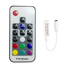 Мини беспроводной 17-ключ RGB контроллер RF пульт дистанционного управления светодиодной подсветкой для RGB Светодиодные полосы света и неоновая веревка - Product Image 3