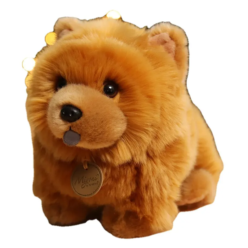 Su misura di alta qualità bella peluche animali di peluche chow chow cane giocattoli per bambini regali di natale