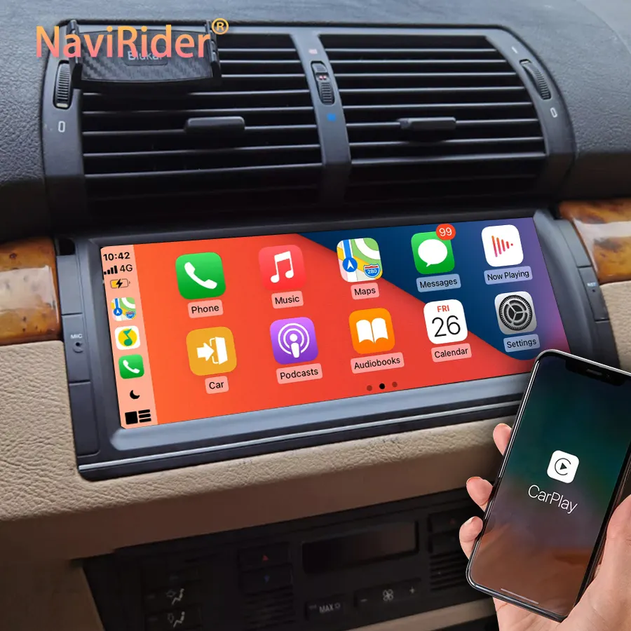 8G+128GB 2DIN Autoradio Android 13 Bildschirm für BMW 5 E39 X5 E53 M5 E38 1994-2007 GPS Stereo Audio Autoradio Navigation Carplay