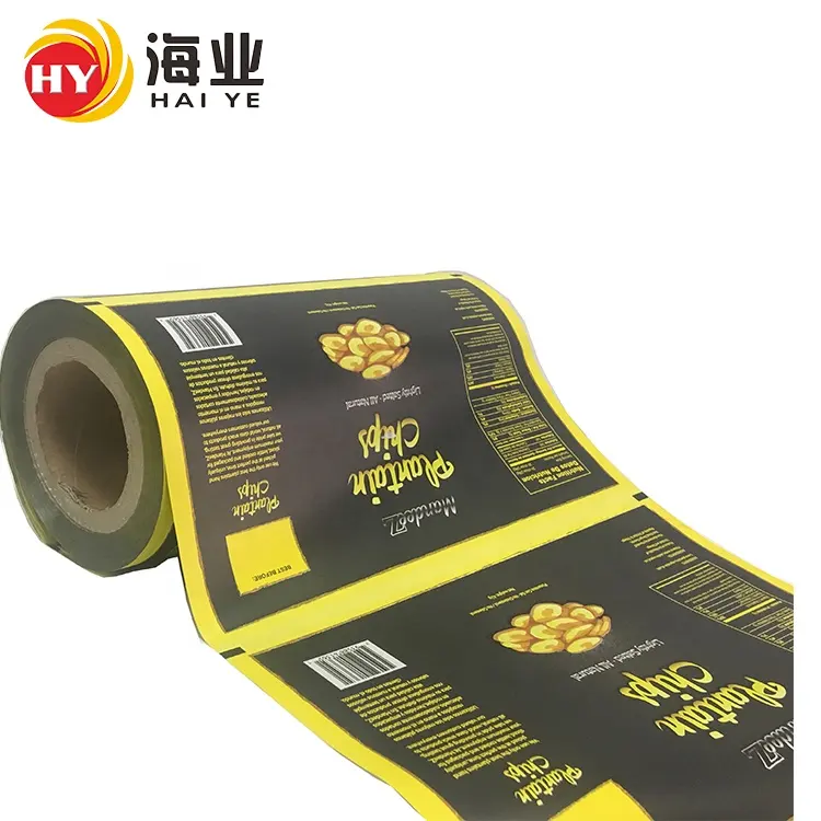 Chine Usine Prix Bon Marché Emballage Laminé De Qualité Alimentaire Feuille D'aluminium Film De Rouleau Automatique Pour Sachet De Puce Plaintain