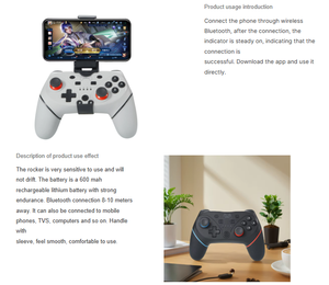 Videospiel-Controller Android-Spiel Joystick Smartphone Gamepad Wireless Controller für Switch/PC/Android/TV/iOS-Telefone - Product Image 5