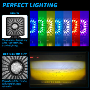 DXZ新设计方形发光二极管频闪灯摩托车聚光灯RGB 35w越野/摩托车/电动车/叉车工作灯 - Product Image 4