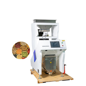 Máquina clasificadora de color inteligente CCD de doble capa, máquina clasificadora de color de té de grano de café de un solo canal