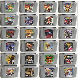 Nintend 64ゲームコンソール用米国NTSCバージョン16ビットビデオN64ゲームカートリッジ