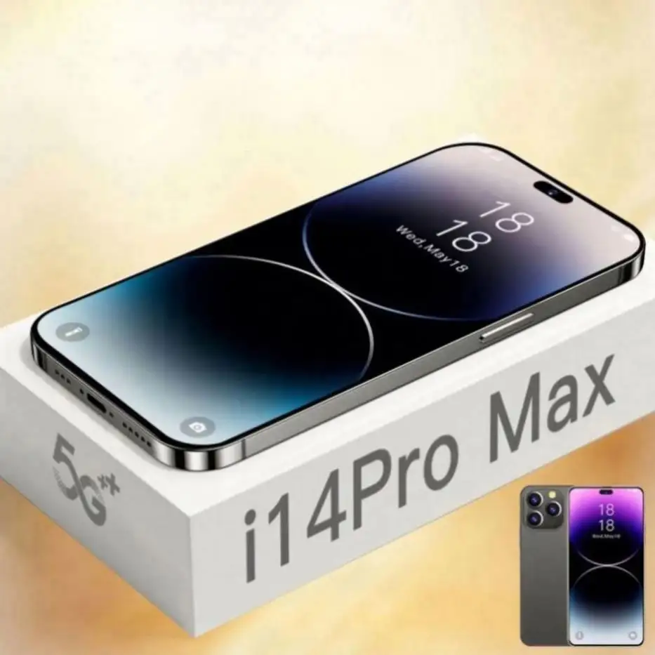 Telefono 14 14 pro max 6.7 pollici originale a schermo intero WIFI BT FM GPS I14 Smartphone 2GB + 32GB Android telefono cellulare