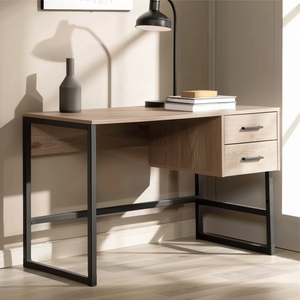 Escritorio de oficina de esquina, mesa de ordenador simple de acero y madera para dormitorio, escritorio de estudio para estudiantes