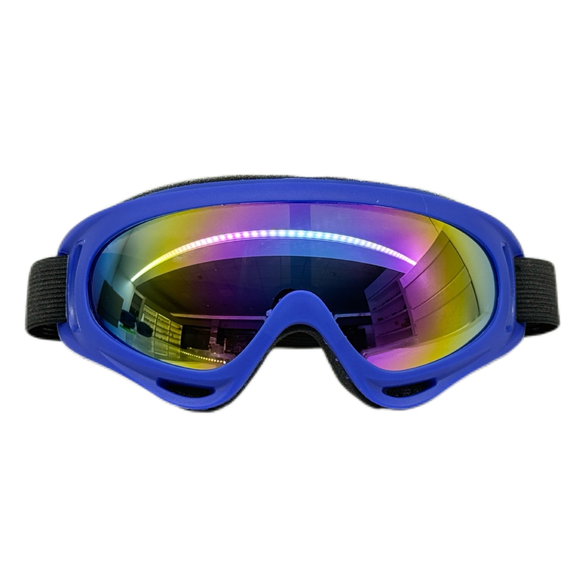 Cadre bleu - pièce multicolore (double sangle)