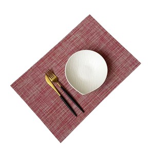 厨房耐用餐垫聚氯乙烯编织乙烯基桌垫可洗防滑耐热餐桌垫长方形 - Product Image 5
