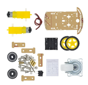 FYX Stock Motor Smart Robot Car Chassis Kit velocità Encoder batteria scatola 2WD 2 ruote per ARD - Product Image 1