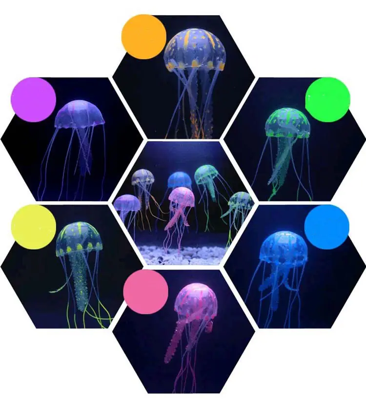 Silicone Artificial Jellyfish for Fish Tank aquarium Decoration