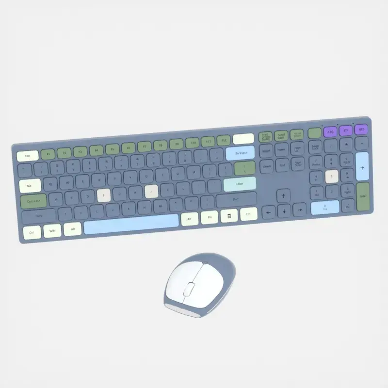 Tragbare ultra dünne stumme kabellose Tastatur-und Maus kombination 2,4-GHz-PC-Tablet-Notebook Drahtloses Tastatur-und Mausset