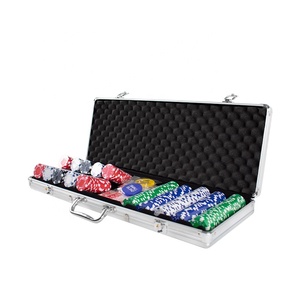 YH 500 pcs/set ABS赌博11.5g赌场空白扑克筹码混合5色德州扑克筹码集