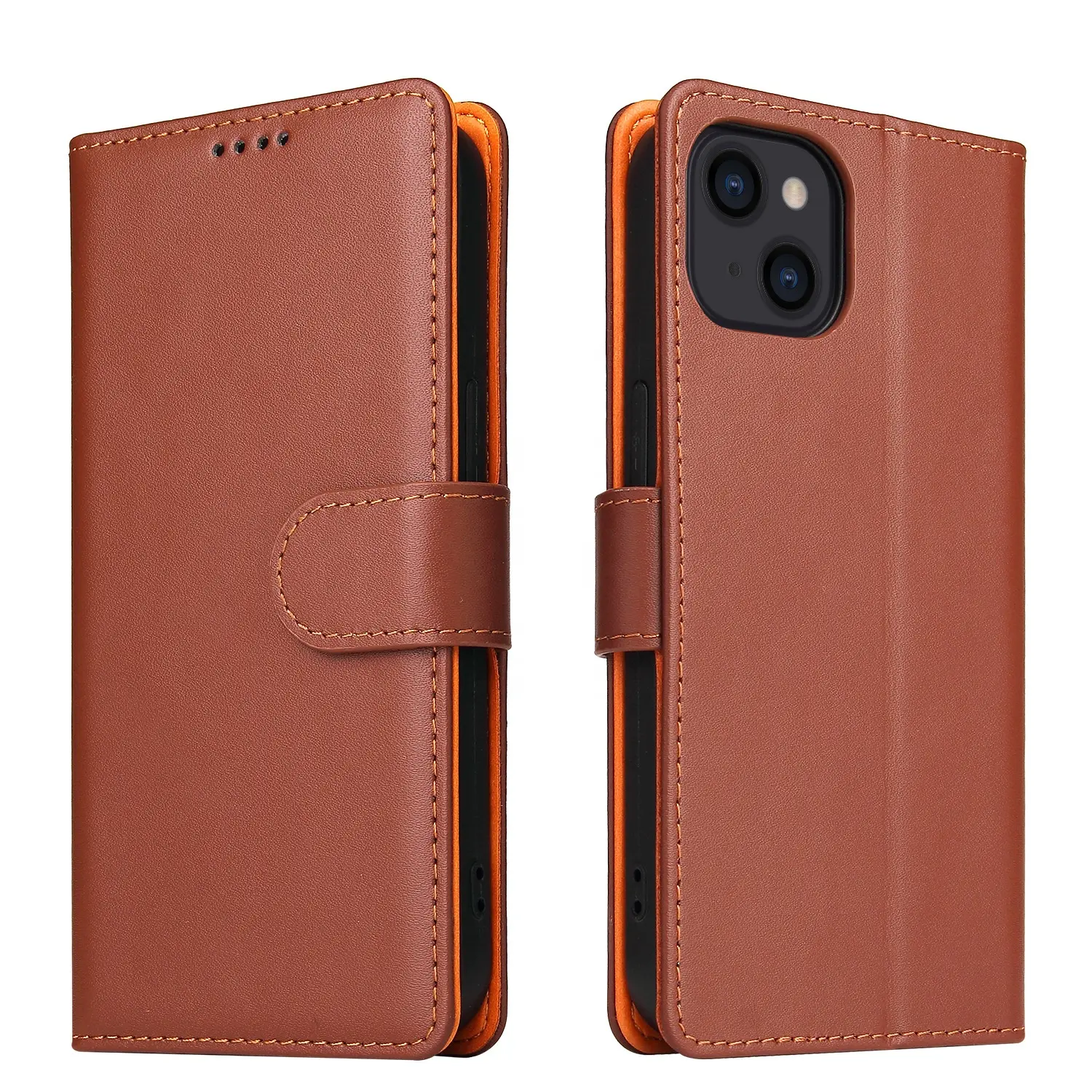 MAXUN Custom Flip Leather Case Pro Cover Genuine For iPhone 15 Back With Wallet Card Slot Female Cases I Phone