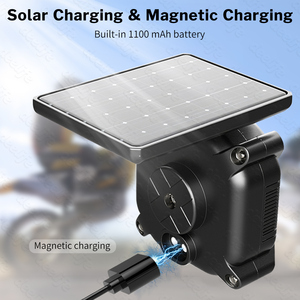 Sistema de alarme com 2 sensores externos, carregamento solar, sem fio, motocicleta, tpms, motor, pressão do pneu, monitoramento da temperatura, pneu