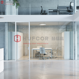 Hufcor, marco de aluminio extraíble, partición fija, pared, edificio de oficinas, Partición de vidrio para escuela y gimnasio, área de trabajo - Product Image 1