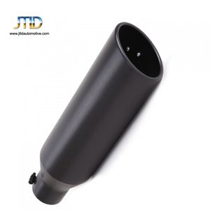 JTLD JDT-053ユニバーサルテールスロート用ステンレス鋼ディーゼルBLACKエキゾーストチップID2.5インチOD4インチ長さ<span class=keywords><strong>12</strong></span>インチ