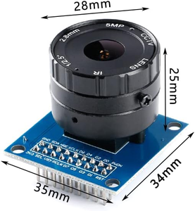 OV7670カメラモジュール5MP2.8mm調整可能マクロ (ユニバーサルCSメタルアダプター付き) 30Wピクセル3.3VSCCBインターフェース (IICと互換性あり) - Product Image 3
