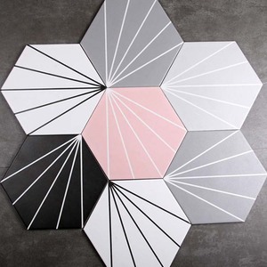 Hình Lục Giác Mộc Mạc Dài Ceremic Brass Sàn Ngoài Trời Tường Backsplash Gỗ GạCh Xanh Hải Quân Terrazzo Inlay - Product Image 5