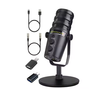 Dynamic Microphone USB/XLR <strong>Portable</strong> ABS Studio Mic with Volume <strong>Control</strong> for Podcast Dubbing Live Streaming Recording MV7