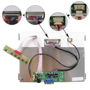 Pantalla LCD de 10,4 pulgadas, Panel LCD con placa controladora VGA, brillo de VS104T-004A, 10,4 pulgadas, 1024X768, 600nit