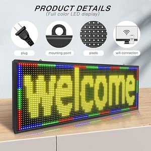 Pantalla de bienvenida personalizada P10/P8/P5/P6/P4 Wiifi programable a todo Color Pantalla de señal LED tablero de mensajes de desplazamiento de texto - Product Image 5