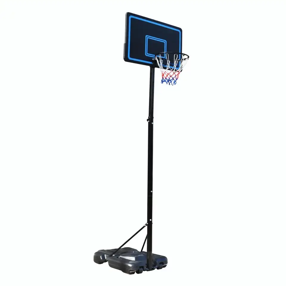 Soporte de baloncesto para exteriores, altura ajustable de 7,5 '-10', portería de aro de baloncesto