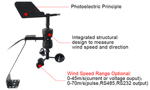 RK120-01理科屋外気象モニタリング風速方向センサー速度測定器 - Product Image 5