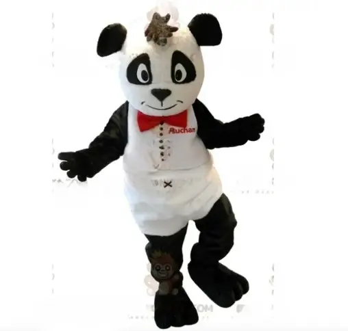 Funtoys-Costume de mascotte de panda noir et blanc, animal de dessin animé pour adulte, carnaval, fête de vacances