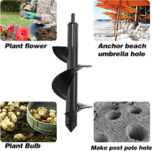 花园螺旋钻种植植物花球螺旋孔钻土柱伞灯泡播种机工具后孔挖掘机