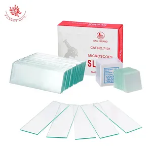 Prepared Glass <strong>Slides</strong> 75.2*26.4 mm <strong>Size</strong> <strong>Microscope</strong> <strong>Slides</strong> W/ Square Cover Glass High Quality Clear Glass Laboratory Tools - Product Image 5