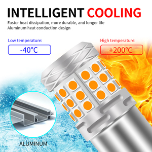 1156 Led dönüş sinyali ampuller Amber 6000k 1156 1157 7440 7443 3156 3157 Led T20 ile Canbus Led W21w led arka lambası - Product Image 3