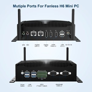 SmallPC Ordenador portátil sin ventilador Caja de metal Core I7 10810U USB LAN COM GPIO Control de automatización Mini PC - Product Image 3