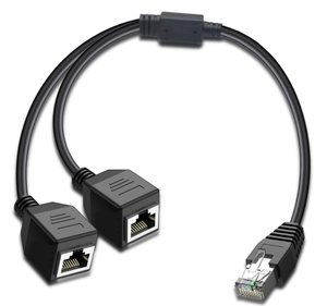 RJ45 Splitter LAN Ethernet adattatore cavo rete Internet cavo 1 maschio a 2 femmina adatto LAN presa Ethernet - Product Image 1