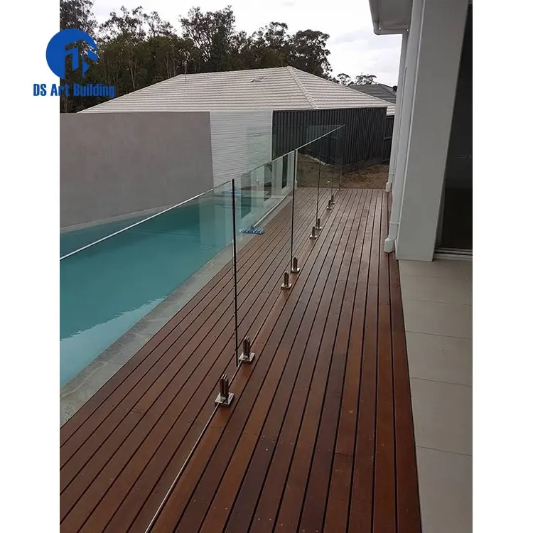DS piscine sans cadre clôture en verre balustrade pince robinet sans cadre en verre pont balustrade