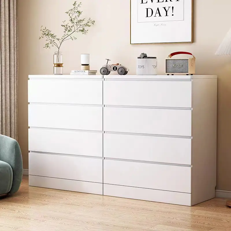 White Modern Luxury Chest Of Drawers Storage Drawer Corner cabinet for Living Room and Bedroom