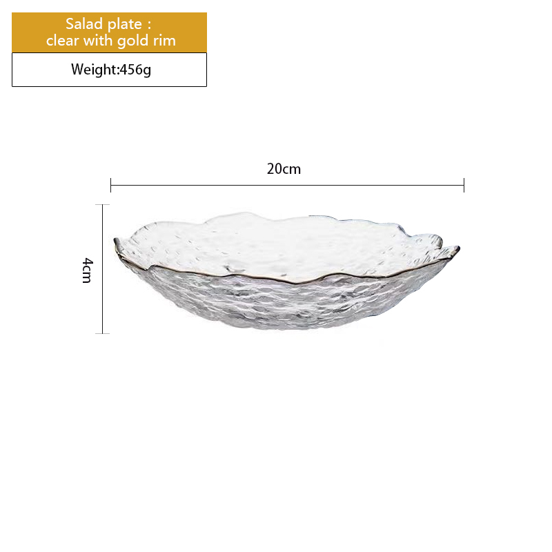 clea Salad plate with gold rim