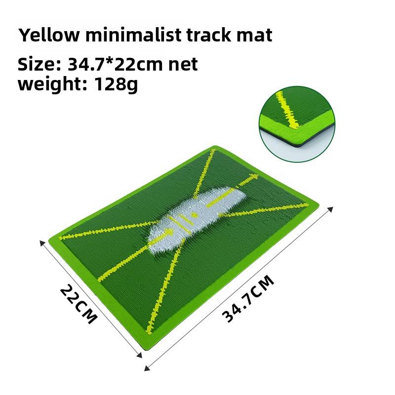 Tapis de piste minimaliste jaune