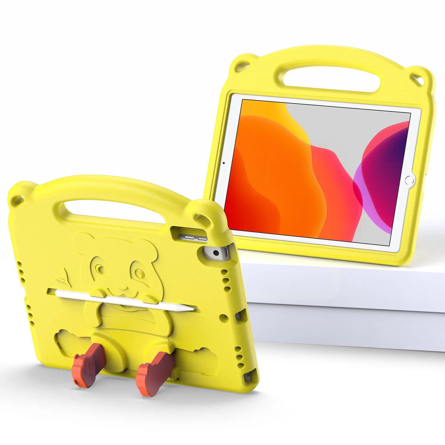 Casing Tablet Imut untuk Anak-anak, Casing Belakang Lunak Desain Kartun Anak-anak, Anti Guncangan, Gratis Bahaya, Dapat Dicuci, Casing Tablet Lucu, untuk Ipad 7 8