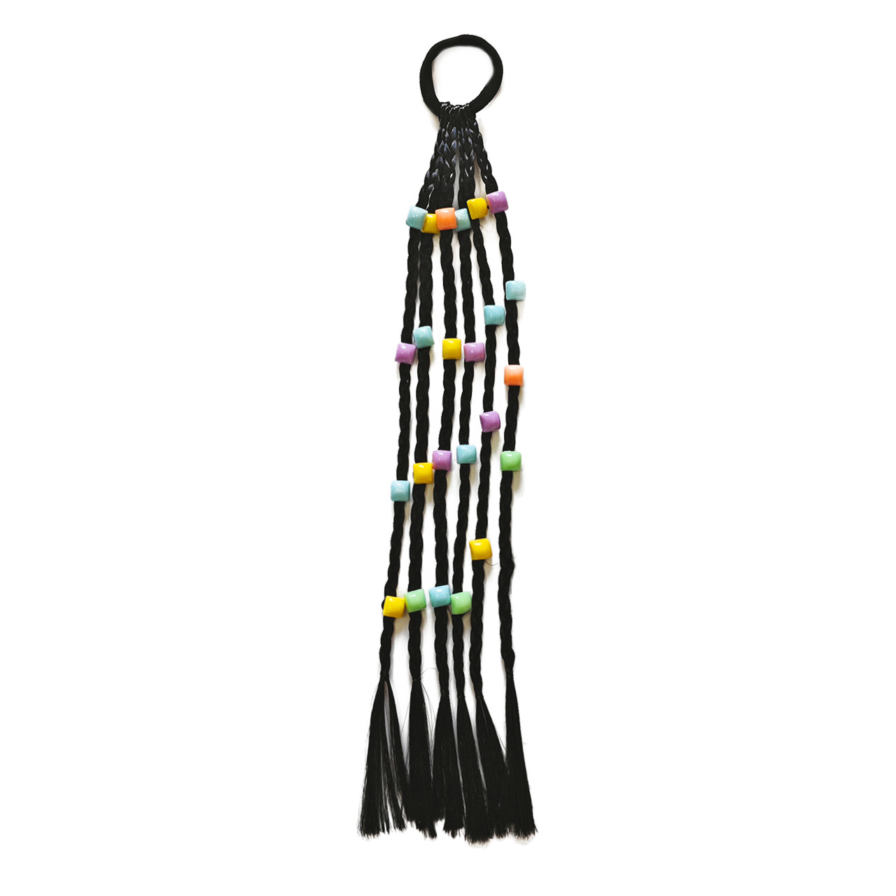 Childrens boxing braids colorful squares